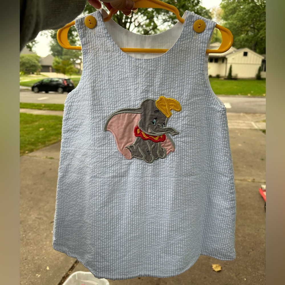 Dumbo Disney Appliqué pinstripe Dress
